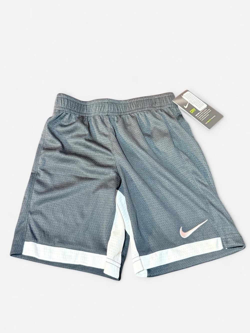 Nike Gray Boys' Athletic Shorts with White Trim